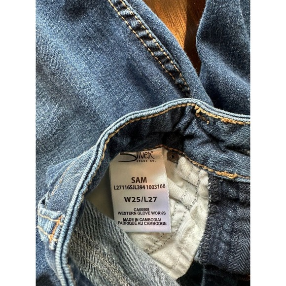 Silver Jeans Women’s Sam‎ Destroyed Skinny Size 25X27 - Picture 4 of 6